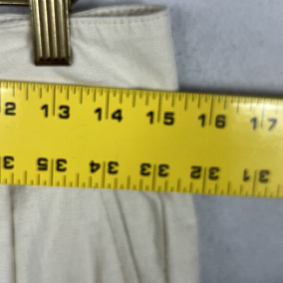 Christian Siriano Wide Leg Pants Women's 8 Linen Blend Beige Colored Pleated - Picture 6 of 8